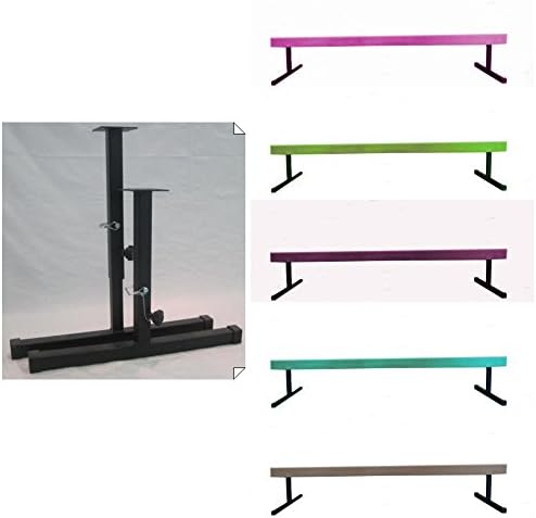 8ft Balance Beam with 12-18" Adjustable Risers (TAN)