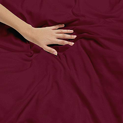 5 Long+Staple+Egyptian+Comforter+Protector+Burgundy