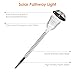 Aglaia Solar Lights Outdoor [6 packs] Solar Powered Pathway Color Changing Light with 2 Lighting Modes Landscape Light For Lawn/Patio/Yard/Walkway/Driveway/Sidewalk (Stainless Steel)