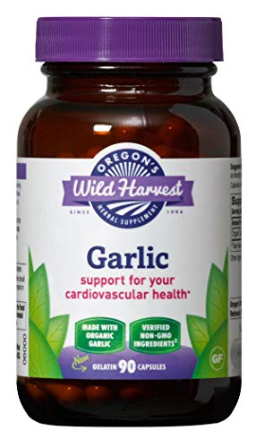 image for Oregon's Wild Harvest Non-GMO Garlic Capsules,  Organic Herbal Supplem