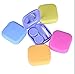 KUCAFURTYEY Mini Travel Contact Lens Case Kit Holder Mirror Box - Purple, Small