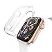 Sfmn PC Hard Clear Watch Case Compatible/Replacement for Apple Watch Series 4 40MM / iWatch 4 Case Bumper Ultra-Slim Cystal Clear Full Coverage All-Around PC Hard Cover Case (PC Clear+Gray)