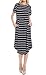 iconic luxe Women's Short Sleeve Flare Midi Dress with Pockets