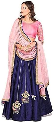 MRS WOMEN Cotton Silk Lehenga Choli (popaat_Beige_Free Size)