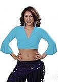 Lycra Stretchy Choli Top | Freidani Del Star - Sky - Medium/Large