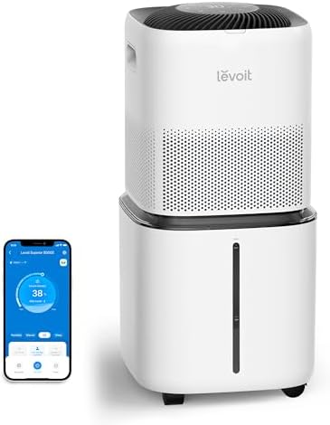 LEVOIT Superior 6000S Smart Evaporative Humidifiers for Home Whole House up to 3000ft², 6 Gal, Last 72-Hour, Premium Filter, Dry Mode, Wheels & Water Fill Hose & Foldable Storage - Quiet Sleep Mode