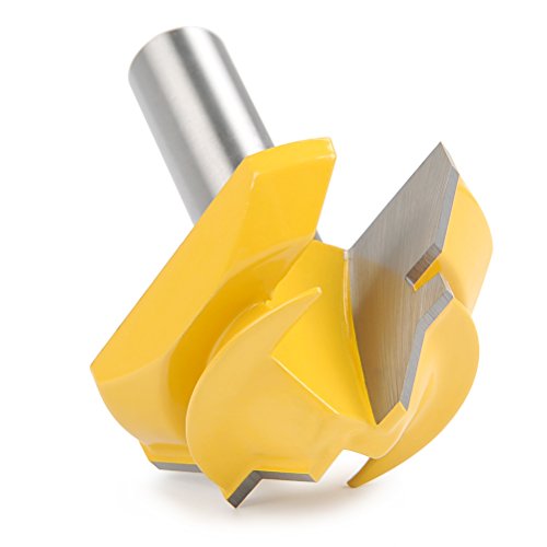 QLOUNI 1/2 Shaft Lock Miter Router Bit 2" Diameter 45 Degree Joint Bits for 3/4 thick Wood Cutter Tool - Thumbnail 4