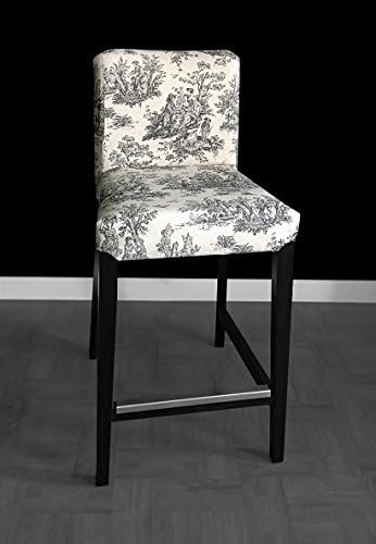 IKEA Henriksdal Bar stool Cover - Colonial Black Linen