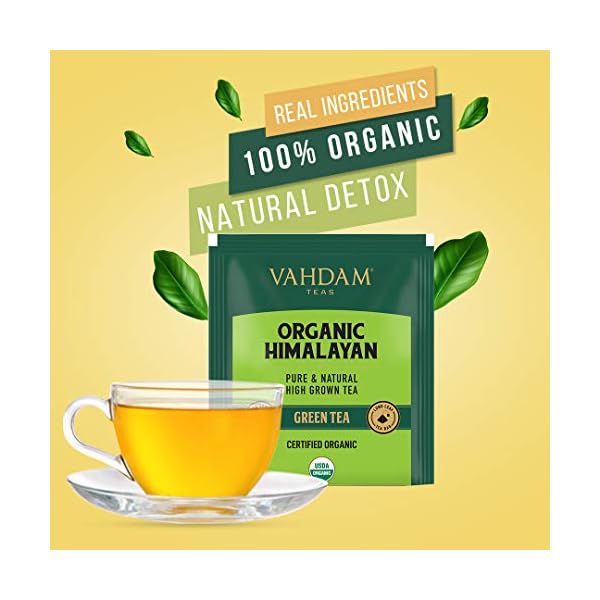 VAHDAM, GrÃ¼ner Tee Von Himalaya (100 Teebeutel) 100% Reiner & Aromatischer | NatÃ¼rliche GrÃ¼ntee Loses Blatt | Vegan, Glutenfrei, Laktosefrei | Frisch & Direkt Von Der Quelle In Indien | GrÃ¼ner Tee – Bild 5