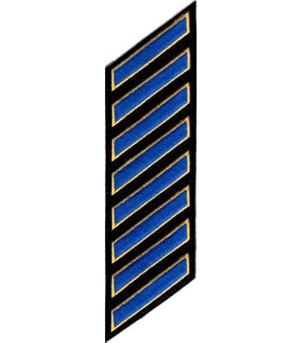 on a dress blue uniform a single service stripe Red on Blue U.S. Navy Hashmarks / Service Stripes main image 1