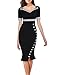 SENFLOCO Womens Vintage Pinup Wiggle Dress Work Business Party Cocktail Dress