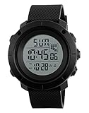 Boys Watch Digital Sports Waterproof Military Back Light Teenager Watch Black (Age for 15-20) 12131
