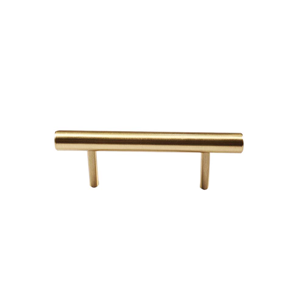 Dreneco 6 Pack Cabinet Knobs and Pulls Cupboards Drawers Bedroom Door Handles 150mm Overall Length Brushed Stainless Steel Golden