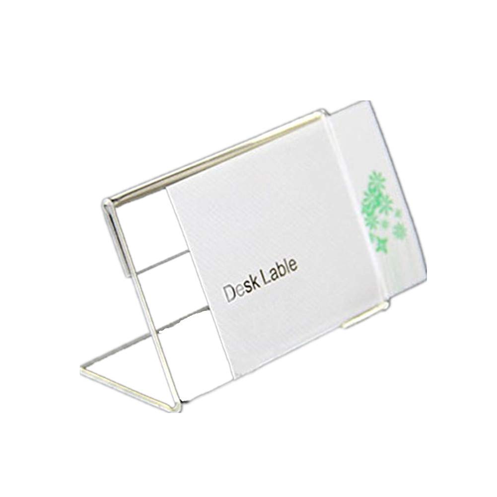 Tutoy 20Pcs 9cmx6cm Acrylic Sign Display Label Price Name Card Tag Holder Stands