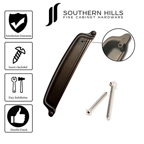 Southern Hills Oil Rubbed Bronze Cup Pulls 5 inch Screw Spacing