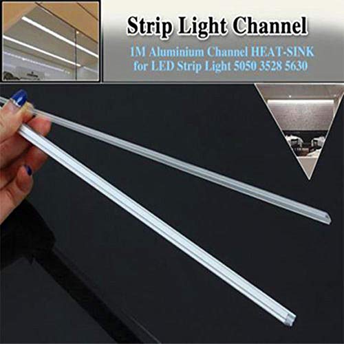 12-Pack 3.3ft/1Meter U Shape LED Aluminum Channel System with Cover,24 End Caps and 24 Mounting Clips,48 Screws for LED Strip Light Installations, Led Lights Diffuser Segments