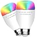 Larkkey Smart Light Bulb Wi-Fi Color LED Light Compatible with Alexa & Google Home, Dimmable Multicolored 60W Equivalent RGBW Color Mode, No Hub Required, A19 E26 / E27 Base Type, 7W, 2PCS