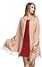 Pashmina Shawls and Wraps for Women - PoilTreeWing Solid Color Cashmere Scarfs(Camel)