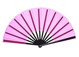 Chinese Nylon-Cloth Fan for Ladies (Hot Pink)