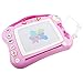 Magnetic Drawing Board for Kids - 4 Color Zone Erasable Magna Doodle Pad for Educational Sketching with Lights and Sounds - Great Gift for Boys and Girls 3+ - Pink and White