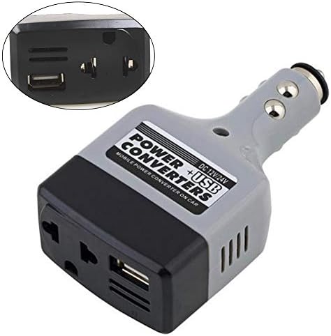 yunbox299 Car Power Inverter, DC 12V/24V to AC 220V USB Car Cigarette Lighter Socket Converter Charger Adapter for Mobile Phone Laptop MP3 Player