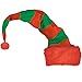 amscan Fun-Filled Christmas and Holiday Party Long Striped Felt And Plush Elf Hat | Christmas Accessory Green/Red, 34