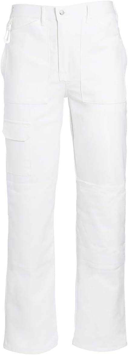 ProDec White Cotton Drill Painter's Trousers Work Pants Men Women 34 Waist 31