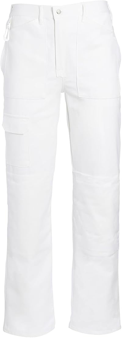 ProDec White Cotton Drill Painter's Trousers Work Pants Men Women 34 Waist 31