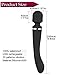 Wand Massager,Rechargeable Cordless Magic Vibrator Wand Clitoral Vibrator Stimulation with 20 Speeds Double End Vibrating Adult Sex Toys for Women Couples (Black)