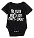 I’M CUTE and MOM’HOT Baby Infant Funny Bodysuits Newborn Rompers Outfits (3-6months)