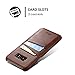 Samsung Galaxy S8 Plus Wallet Phone Case, Slim Leather Back Case Cover With Credit Card Holder Brown Case