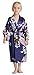 Aibrou Girls' Peacock Satin Kimono Robe Bathrobe Nightgown For Party Wedding