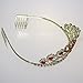 Thmyo Crown, Tiara,Prom Pageant Crowns Princess Crown Rhinestone Crystal Bridal Crowns with Comb for Women (Gold & Red)