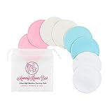 Mommy Knows Best Ultra Soft Organic Bamboo Nursing Pads With Storage Bag - Eco-Friendly, Extra Absorbent, Washable, Reusable Breastfeeding Pads for Mothers (8 Pack)