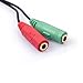 BESSKY 3.5 mm Stereo Audio Y-Splitter 2 Female to 1 Male Cable Adapter for Earphone