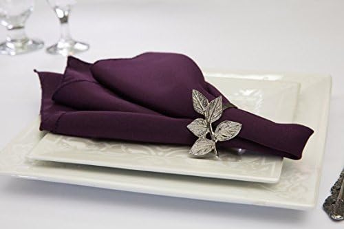 Zhen Linen Pack of 12 Polyester Napkins (Plum)
