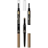 Eveline Cosmetics Brow Styler 3-in-1 Durable Multifunctional Eyebrow Pen | Medium Brown Eyebrow Make Up | Precision Brush | Natural Effect | Powder with Applicator