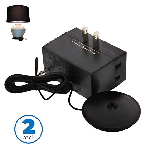 Westek Dimmer Switch for Lamps - Plug In Dimmer Switch with Touchpad Control, 2 Pack - 200W, 3 Level Dimmer - Light Dimmers for Lamps are Ideal for Bedside and Hard to Reach Lamps - 6043BC