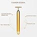 Waterproof Pulse Beauty Bar 24K Golden T Shape Firming Facial Roller Massager Skin Care Roller Body Firming Massager (24k golden beauty bar)