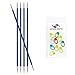 Knitter's Pride Zing Knitting Needles DPN Double Pointed 6 inch (15cm) (Set of 5) Size US 6 (4mm) 140009 with 10 Colorful Stitch Markers
