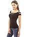 PattyBoutik Women Cut Out Stretch Blouse Top (Black Small)