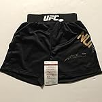 Autographed/Signed Amanda Nunes Black UFC MMA Fighting Trunks/Shorts JSA COA Auto