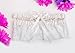LR Bridal Ivory lace Wedding Garter for brides with bow embellish, Set of 2. One for keeps and one for garter throw!