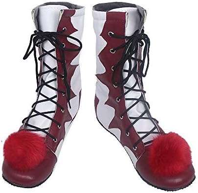 Horror Movie Pennywise Red & White Shoes Clown Boots Horror Halloween Joker Cosplay Costume Footwear Accessories for Men Women