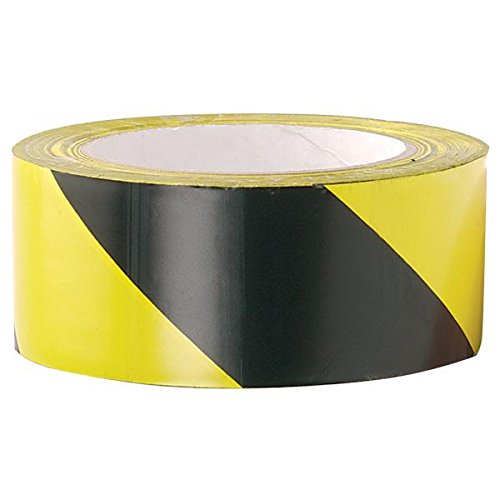 REALPACK® 1 Roll - Hazard/Warning Safety Tape colours Black & Yellow size 48mm x 33m Free