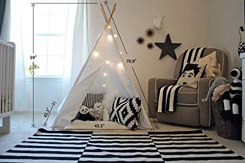6 LITTLE+Foldable+Teepee+Tent+White