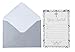 60-Pack Religious Invitations - Christian Invitation Cards, Silver Cross and Floral Pattern, Ideal for Funeral, Baptism, Christening, Church Events, V-Flap Envelopes Included, 5 x 7 Inches