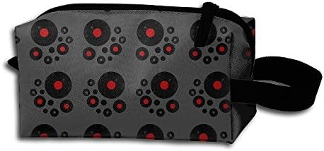 Vinyl Records Retro Music Travel Cosmetic Bag Portable Organizer Multifuncition Handbag