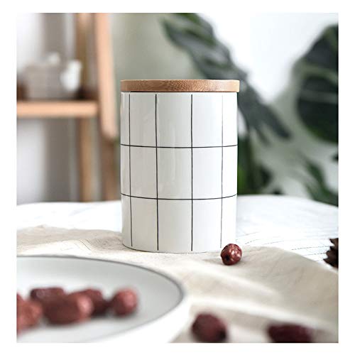 2 Pack White Ceramic Storage Jars(14oz+24oz), Kitchen Food Container