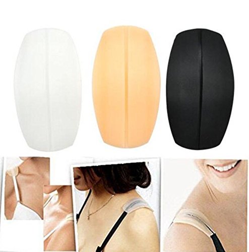 YOYOSTORE 3 Pair Soft Silicone Bra Strap Cushions Holder Non-Slip Shoulder Pads